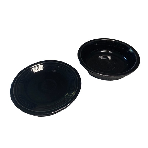 Black Fiestaware Small Plate and Bowl - Picture 1 of 6